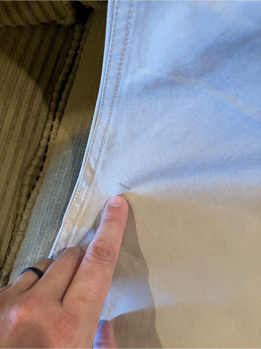 BURLEBO Men's Tan Stretch Chinos - Picture 4 of 5